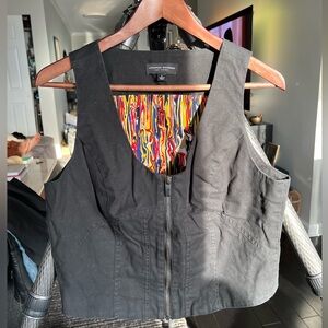 Jonathan Saunders for Target Black Zip-Up Cropped Vest